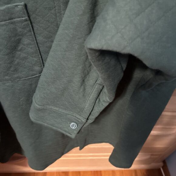 Goodfellow & Co. Warm button Up Quilted shirt Jacket GreenPolished Leaf XL - Picture 7 of 9